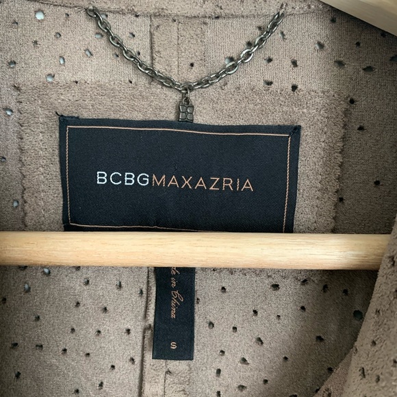 BCBGMAXAZRIA Bri Perforated Faux Suede Jacket - Picture 5 of 8